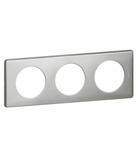 CELIANE Ramka tekstura aluminium potrójna Legrand 068723