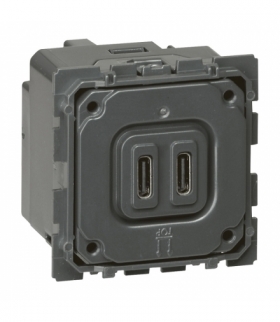 CELINE - Gniazdo zasilające 2 x USB 5 V - 2400 mA Typ-C Legrand 067466