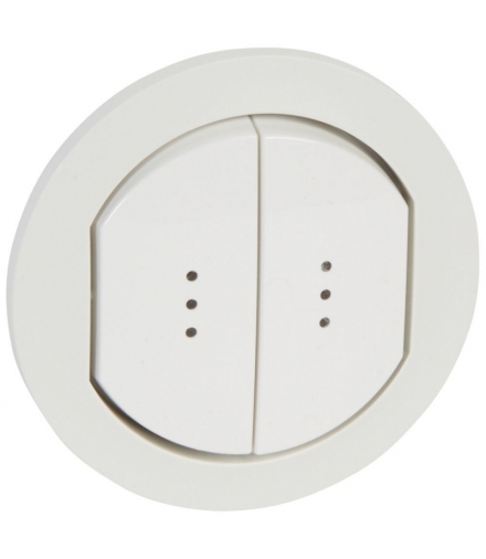 CELIANE Klawisz podwójny podświetlany IP44 Biały Legrand 067804