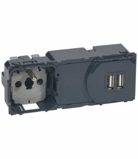 CELIANE Gniazdo 2P+Z + ładowarka 2xUSB 2400 mA Legrand 067106