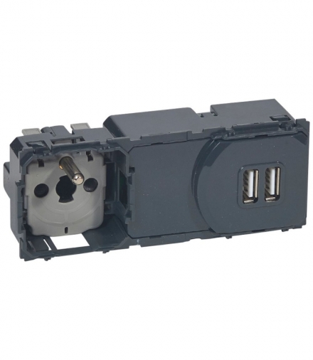 CELIANE Gniazdo 2P+Z + ładowarka 2xUSB 2400 mA Legrand 067106