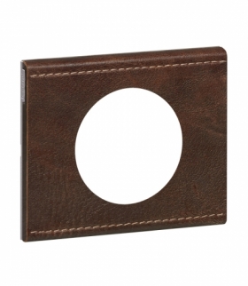 CELIANE Ramka skóra brąz pojedyncza Legrand 069401