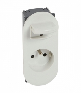 CELIANE Gniazdo 2P+Z z dźwignią umożliwiającą łatwe wyjmowanie wtyczki Białe Legrand 067133