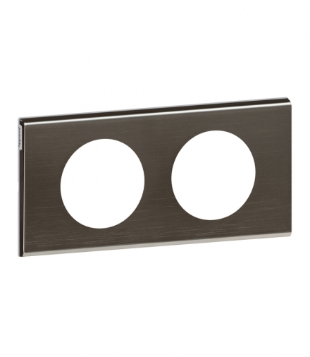 CELIANE Ramka nikiel czarny podwójna Legrand 069032