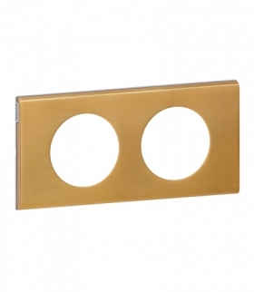 CELIANE Ramka brąz złocony podwójna Legrand 069132