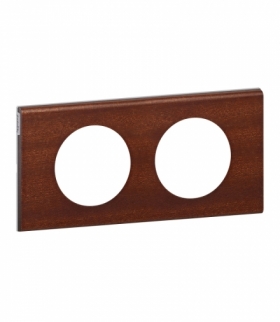 CELIANE Ramka drewno mahoń podwójna pozioma/pionowa Legrand 069222