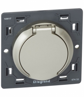 CELIANE Gniazdo centralnego odkurzacza (styk elektryczny) tytanowe Legrand 067433