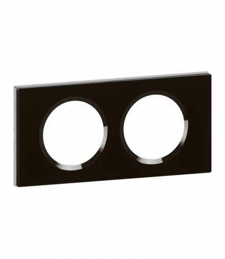 CELIANE Ramka szkło czarny grafit podwójna pozioma/pionowa Legrand 069302