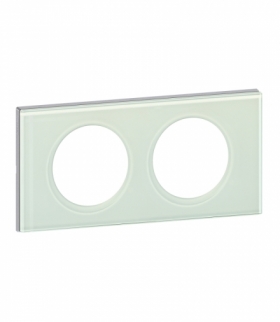 CELIANE Ramka szkło kaolin podwójna pozioma/pionowa Legrand 069312