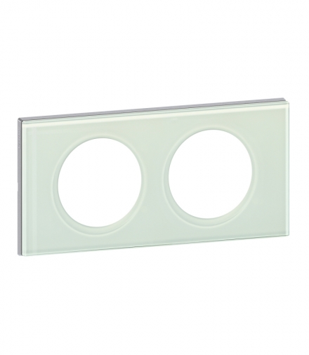 CELIANE Ramka szkło kaolin podwójna pozioma/pionowa Legrand 069312