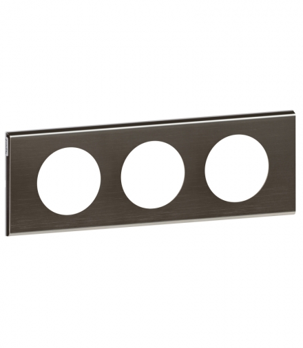 CELIANE Ramka nikiel czarny potrójna Legrand 069033