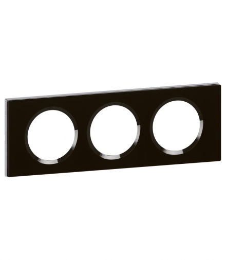 CELIANE Ramka szkło czarny grafit potrójna pozioma/pionowa Legrand 069303