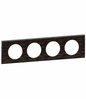 CELIANE Ramka corian czarny dłutowany poczwórna Legrand 069024