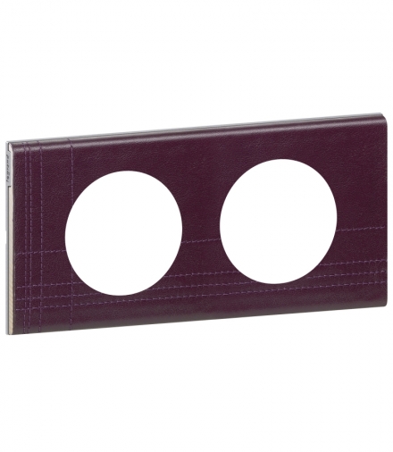 CELIANE Ramka skóra fiolet podwójna Legrand 069442