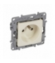 Niloe Gniazdo 2P+Z 16 A - 250 V - z przesłoną, zaciski automatyczne - Kremowe Legrand 664636