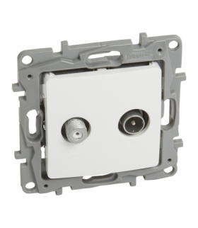 Niloe Gniazdo TV-SAT przelotowe 14 dB - Białe Legrand 764557