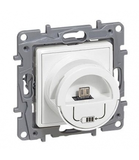 Niloe Stacja ładująca Micro USB 5 V + USB 5 V - 2400 mA - Białe Legrand 764596