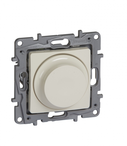 Niloe Ściemniacz obrotowy 300 W - 2 przewodowy - Kremowy Legrand 764688