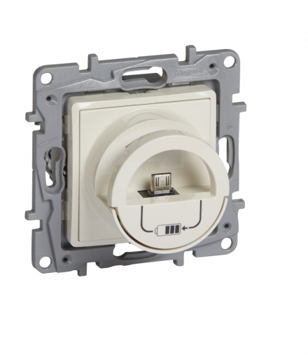 Niloe Stacja ładująca Micro USB 5 V + USB 5 V - 2400 mA - Kremowe Legrand 764696