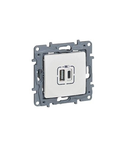 Niloe Selection - Gniazdo 2 x USB Typ A+C - 3 A - Biały Legrand 764597