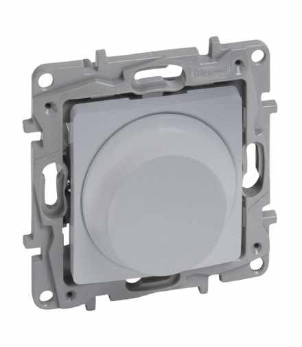 Niloe Selection Ściemniacz obrotowy 300 W 2 przewodowy (Do obciążeń RLC oraz do lamp LED) Aluminium Legrand 762188