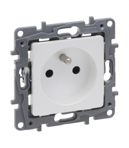 Niloe Selection Gniazdo 2P+Z 16 A 250 V (z przesłoną, zaciski automatyczne) Perła Legrand 762425