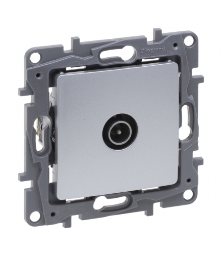 Niloe Selection Gniazdo TV(męskie) przelotowe 14 dB Aluminium Legrand 762152