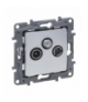 Niloe Selection Gniazdo TV-RD-SAT przelotowe 14 dB Aluminium Legrand 762164