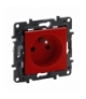 Niloe Step Gniazdo 2P+Z 16 A - 230 V - z przesłoną, zaciski automatyczne - Czerwone Legrand 863030