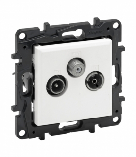 Niloe Step Gniazdo TV-RD-SAT do instalacji typu gwiazda 1,5 dB - Aluminium Legrand 863380