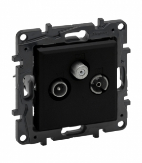 Niloe Step Gniazdo TV-RD-SAT do instalacji typu gwiazda 1,5 dB - Czarne Legrand 863580