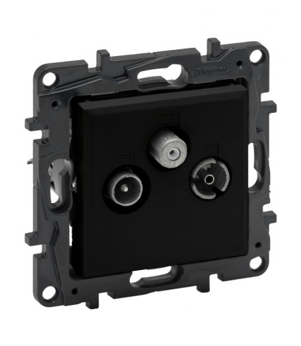 Niloe Step Gniazdo TV-RD-SAT do instalacji typu gwiazda 1,5 dB - Czarne Legrand 863580