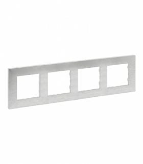 Niloe Step Ramka Poczwórna Aluminium szczotkowane Legrand 863894