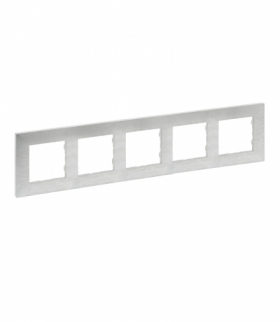 Niloe Step Ramka Pięciokrotna Aluminium szczotkowane Legrand 863895