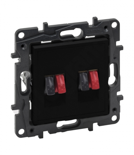 Niloe Step Gniazdo głośnikowe podwójne - Czarny Legrand 863586