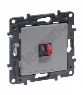 Niloe Step Gniazdo głośnikowe pojedyncze - Aluminium Legrand 863385