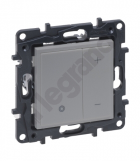 Niloe Step Ściemniacz przyciskowy 5 - 300 W - 2 przewodowy - Aluminium Legrand 863353