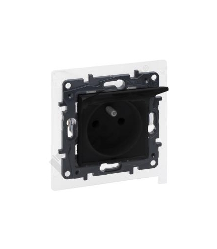 Niloe Step Gniazdo 2P+Z - IP44 16 A - 230 V - bez przesłony, zaciski śrubowe - Czarne Legrand 863535