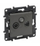 Niloe Step Gniazdo TV-RD-SAT końcowe do instalacji przelotowej 10 dB - Stalowe Legrand 863479