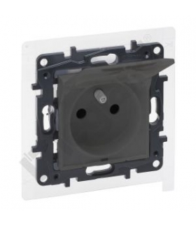 Niloe Step Gniazdo 2P+Z - IP44 16 A - 230 V - z przesłoną, zaciski automatyczne - Stalowe Legrand 863436