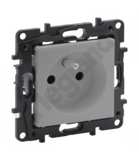 Niloe Step Gniazdo 2P+Z 16 A - 230 V - bez przesłony, zaciski śrubowe - Aluminium Legrand 863330