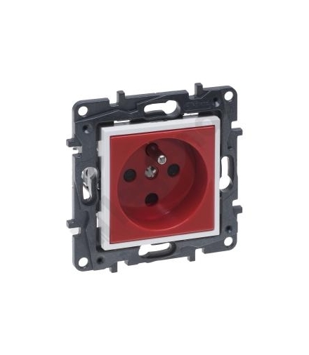 Niloe Step Gniazdo 2P+Z 16 A - 230 V - Blokowane, z przesłoną, zaciski automatyczne - Czerwone Legrand 863031