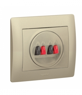 SISTENA LIFE Plakietka TITAN do gniazda głośnikowego podwójnego Legrand 771425