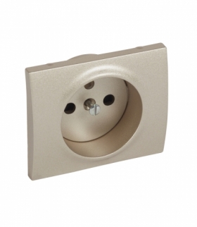 SISTENA LIFE Plakietka TITAN gniazda pojedynczego 2P+Z z przesłonami styków Legrand 771428