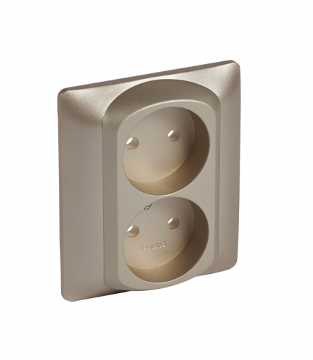SISTENA LIFE Plakietka TITAN do gniazda podwójnego 2x2P Legrand 771432