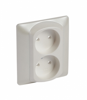 SISTENA LIFE Plakietka PEARL gniazda podwójnego 2x2P Legrand 771532