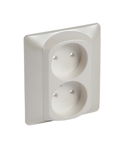 SISTENA LIFE Plakietka PEARL gniazda podwójnego 2x2P Legrand 771532