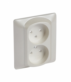 SISTENA LIFE Plakietka PEARL gniazda podwójnego 2P+Z Legrand 771535
