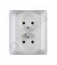 SISTENA LIFE Gniazdo podwójne 2x2P+Z z przesłonami PEARL kompletne 16A-250V Legrand 771538