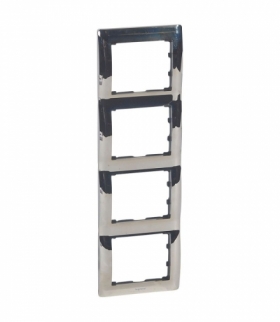 SISTENA LIFE Ramka CHROME poczwórna pionowa Legrand 771938